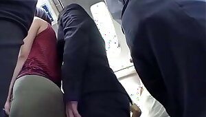 Horny beautiful japanese fucked on bus.
