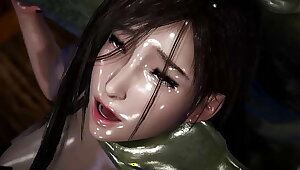 Tifa gets her tight pussy stretched by a massive Orc Cock!